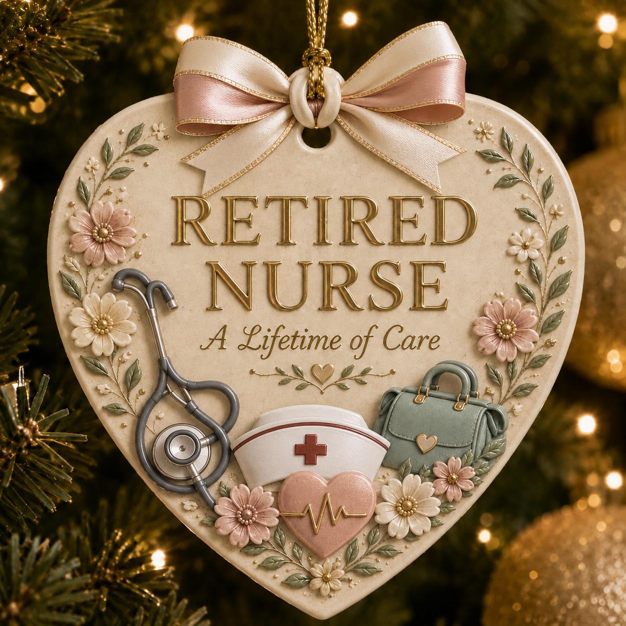 🎄 Retired Profession x Christmas Ornament-HandPrint