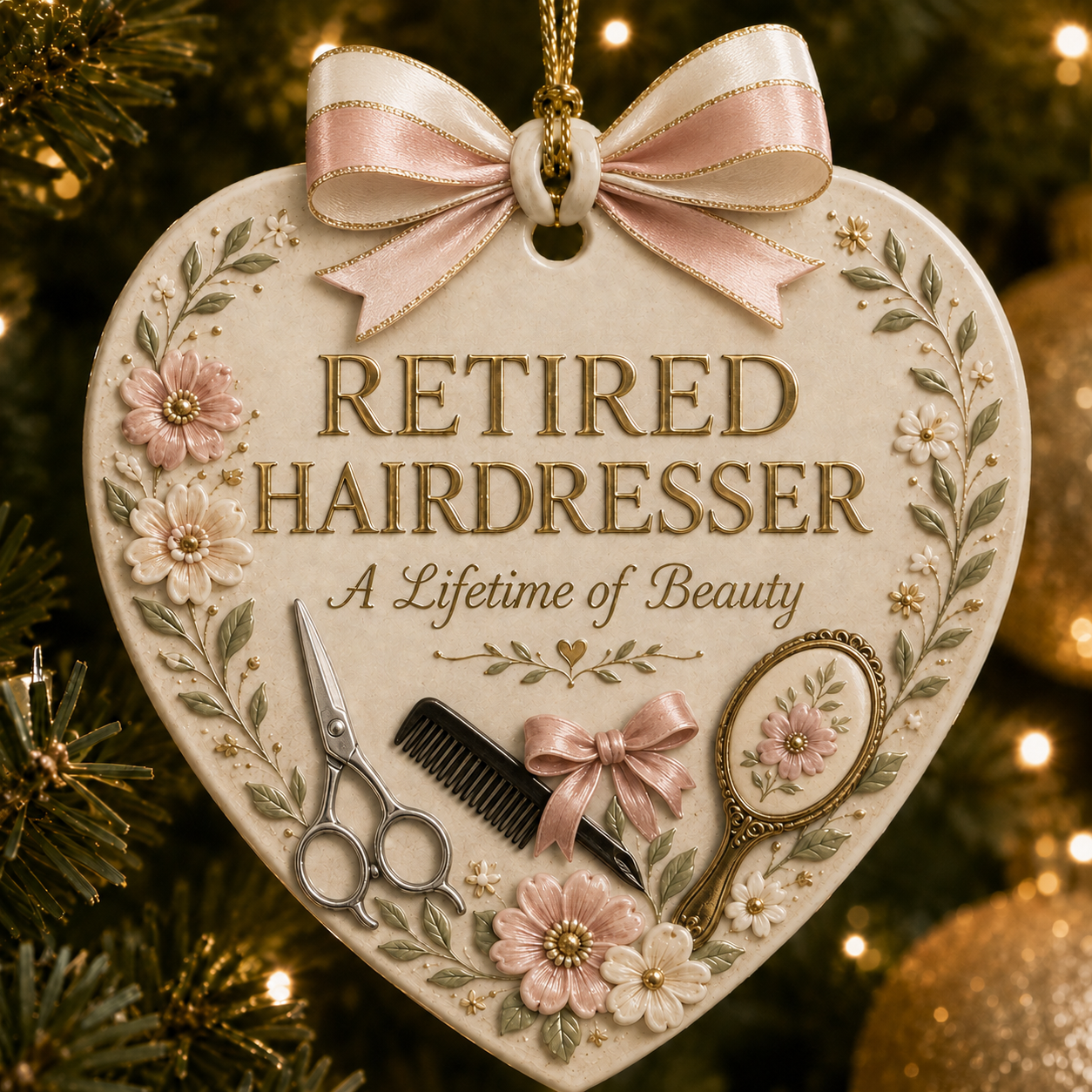 🎄 Retired Profession x Christmas Ornament-HandPrint