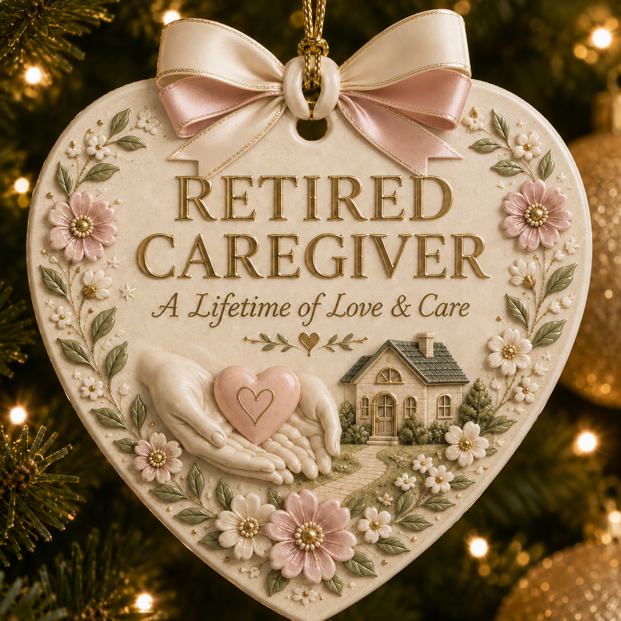 🎄 Retired Profession x Christmas Ornament-HandPrint