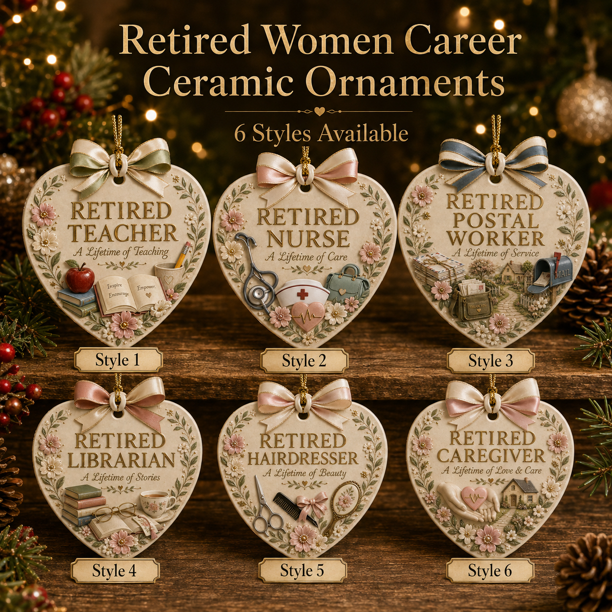 🎄 Retired Profession x Christmas Ornament-HandPrint