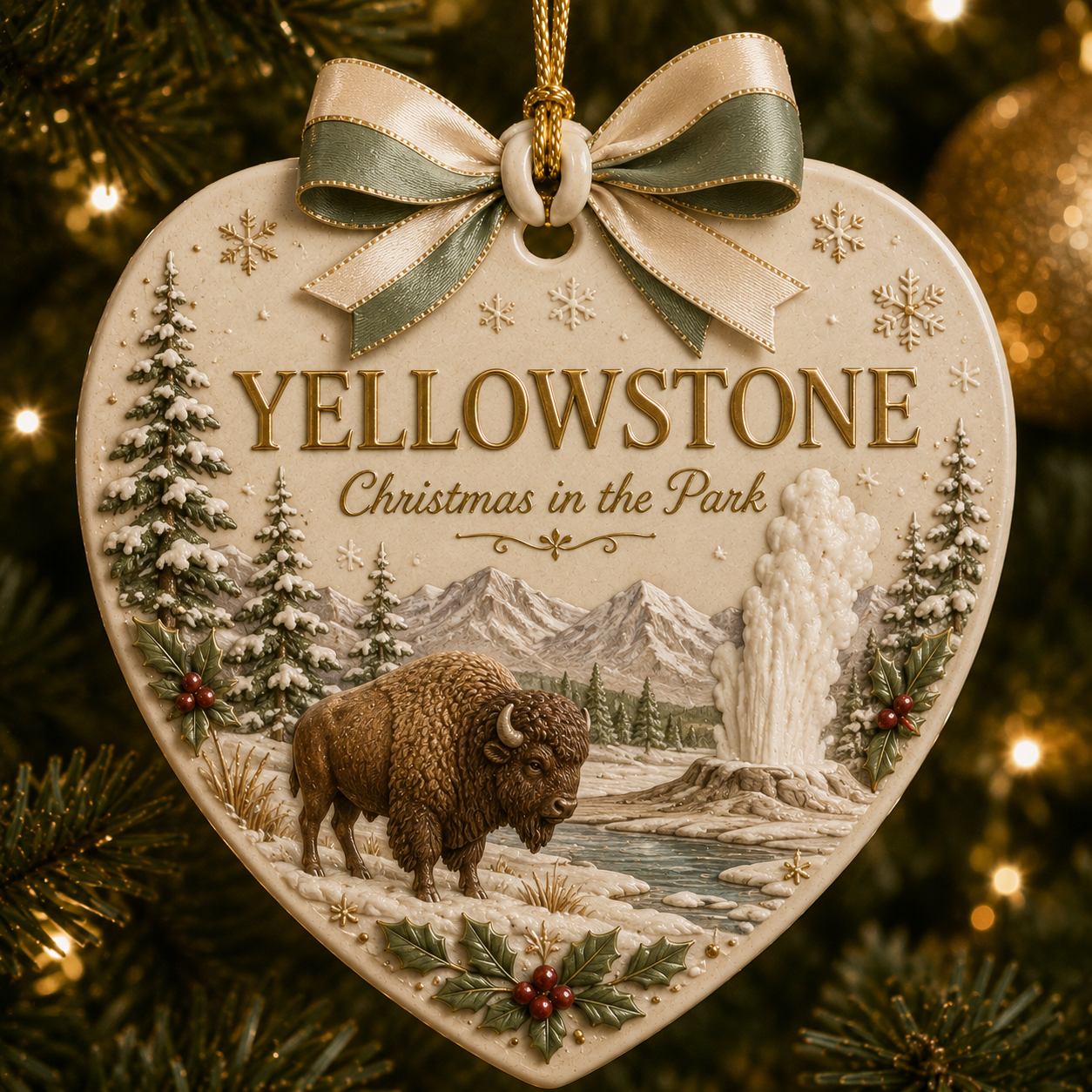 🎄 National Parks x Christmas Ornament-HandPrint