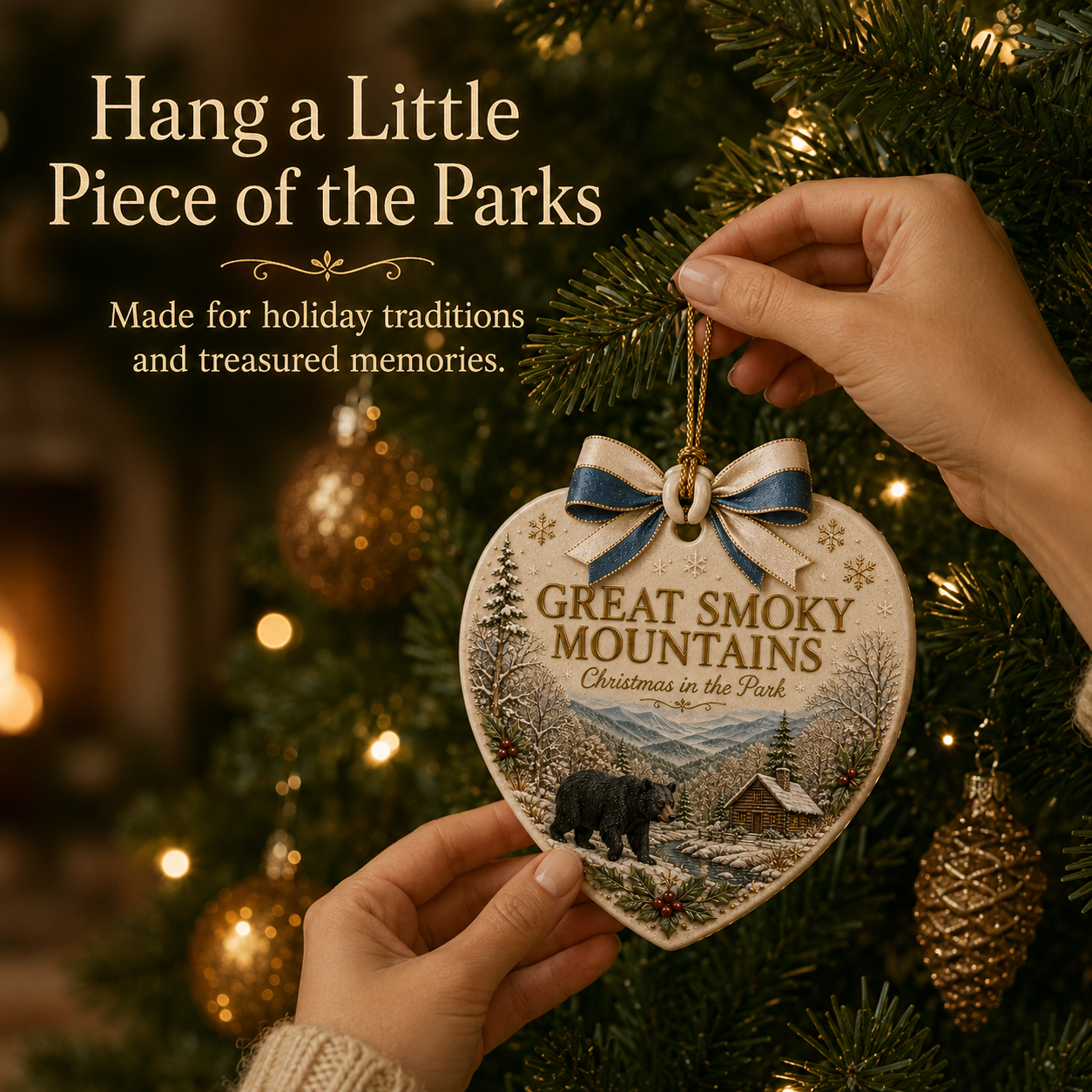 🎄 National Parks x Christmas Ornament-HandPrint
