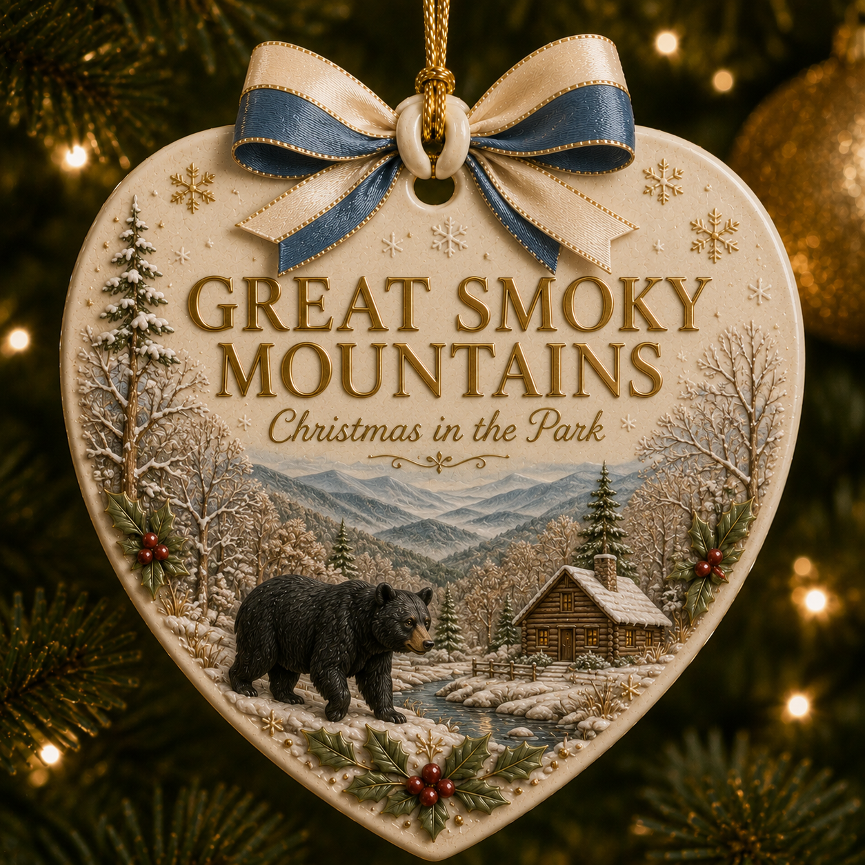 🎄 National Parks x Christmas Ornament-HandPrint