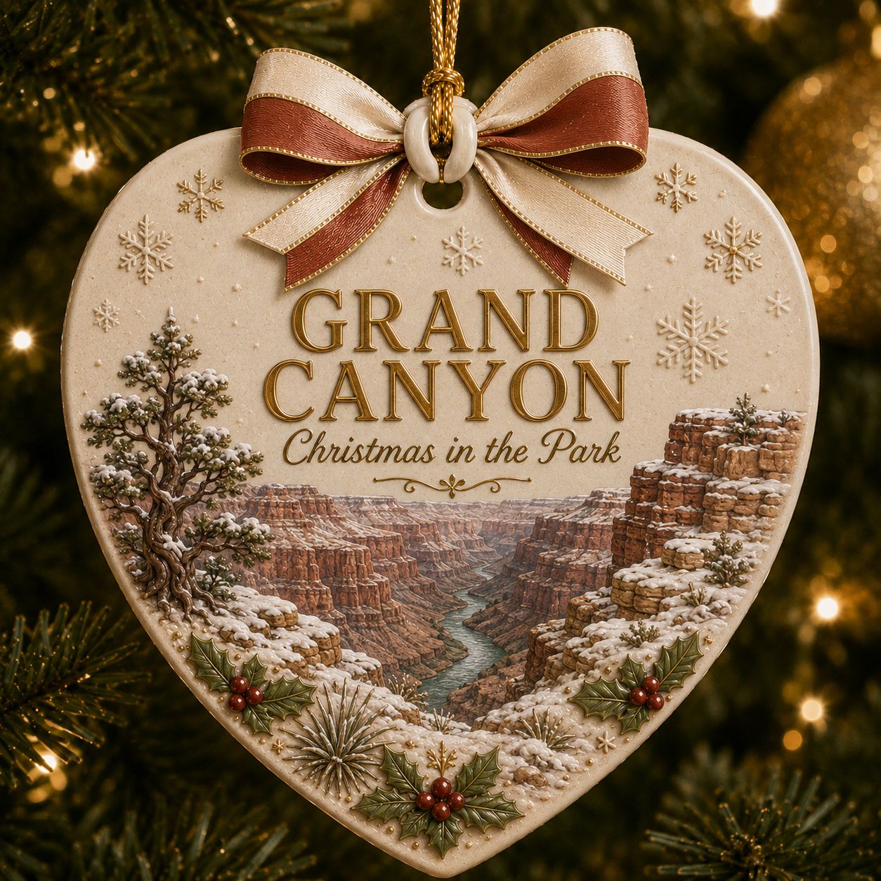 🎄 National Parks x Christmas Ornament-HandPrint