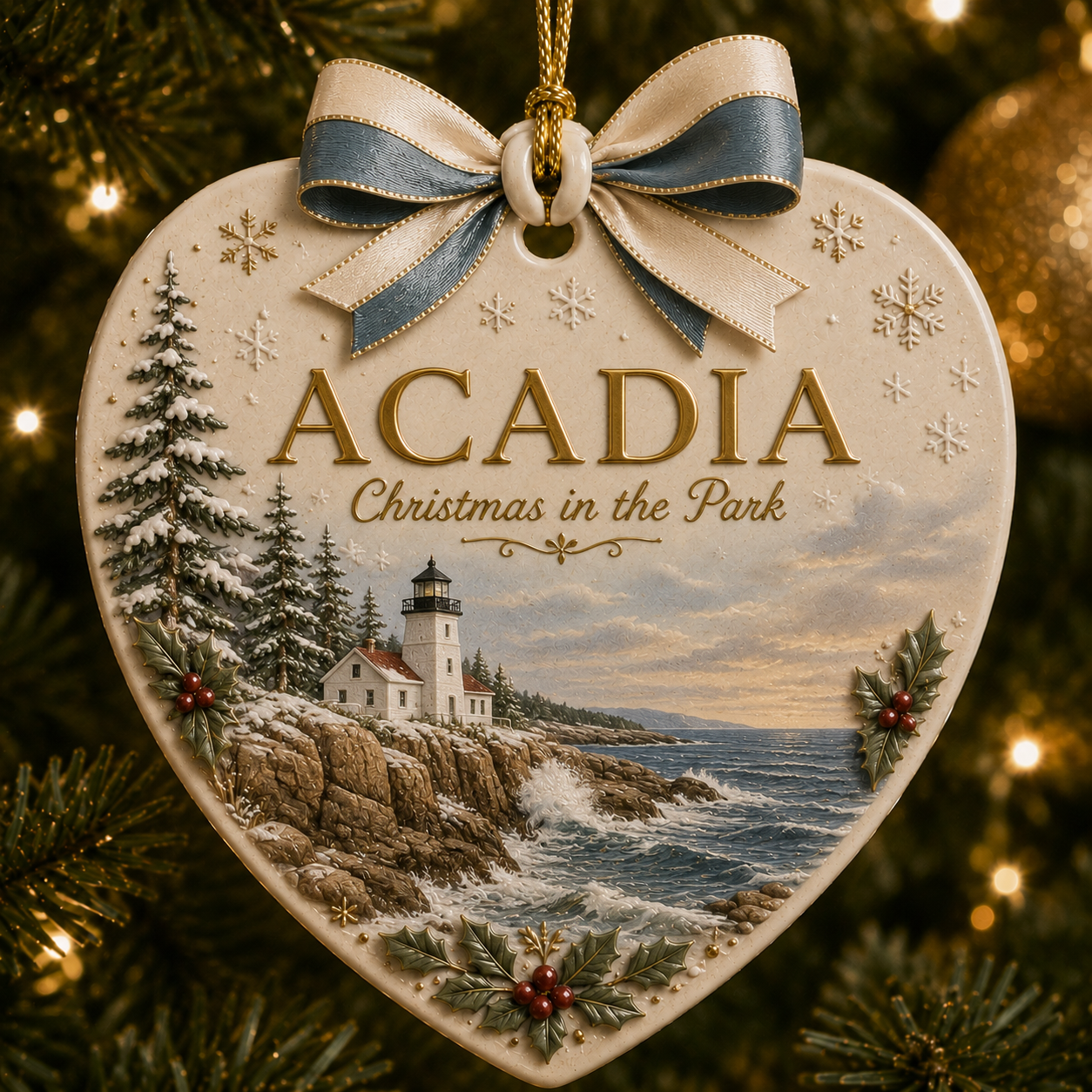 🎄 National Parks x Christmas Ornament-HandPrint