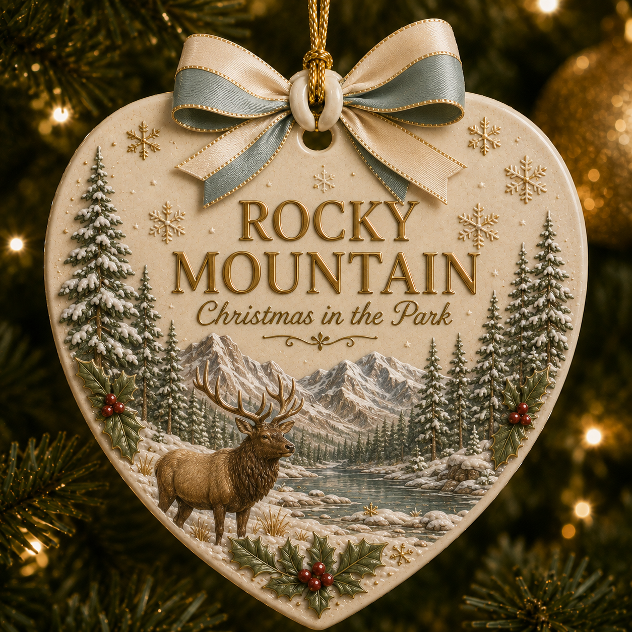 🎄 National Parks x Christmas Ornament-HandPrint