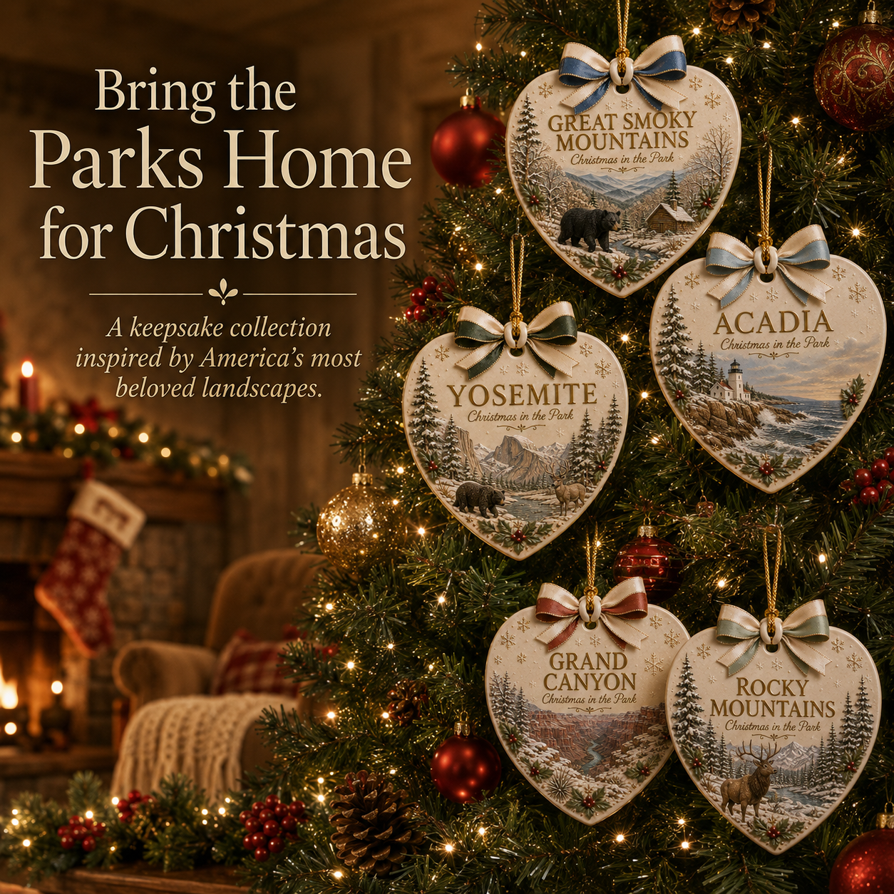 🎄 National Parks x Christmas Ornament-HandPrint