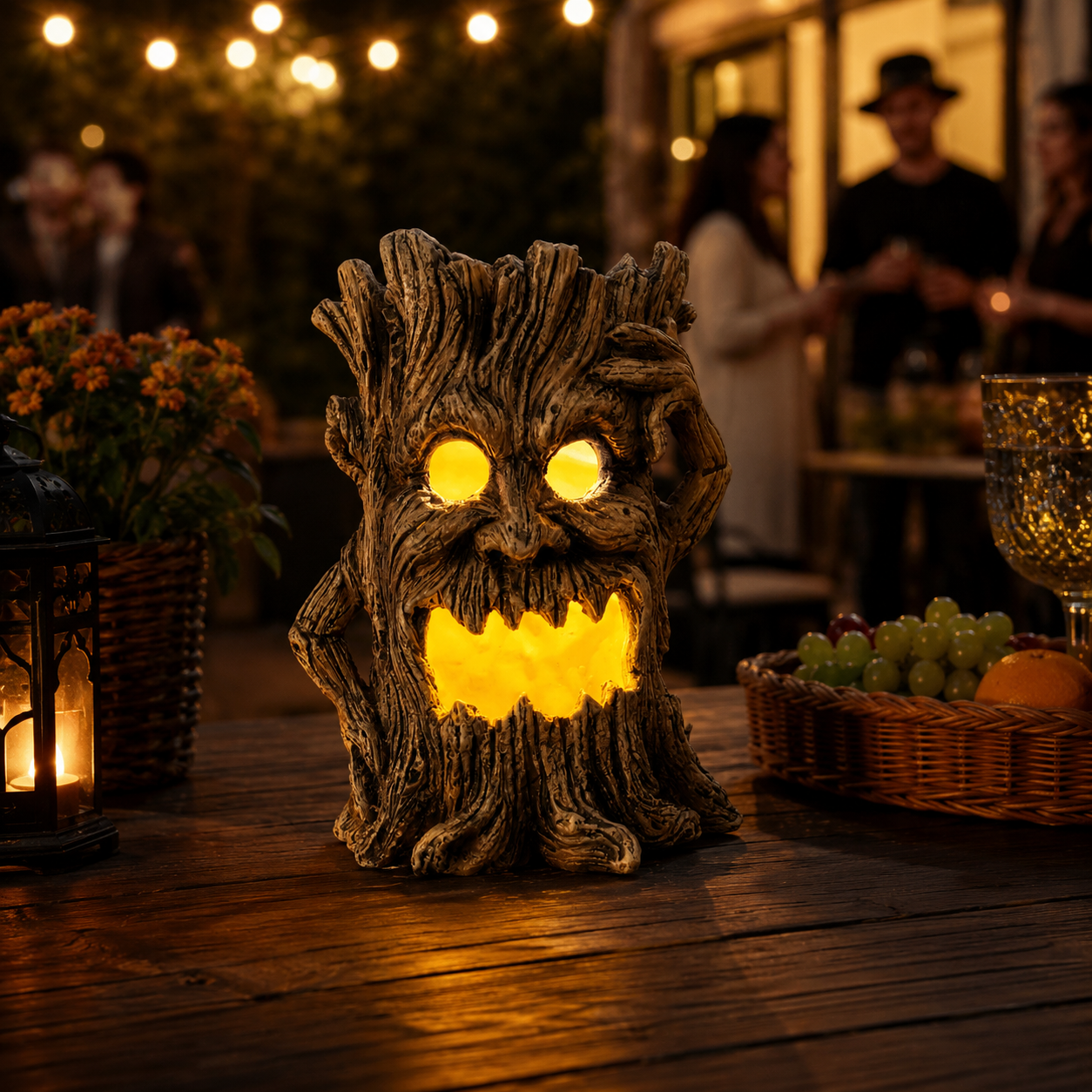 Spooky Tree Stump Halloween Decoration-HandPrint
