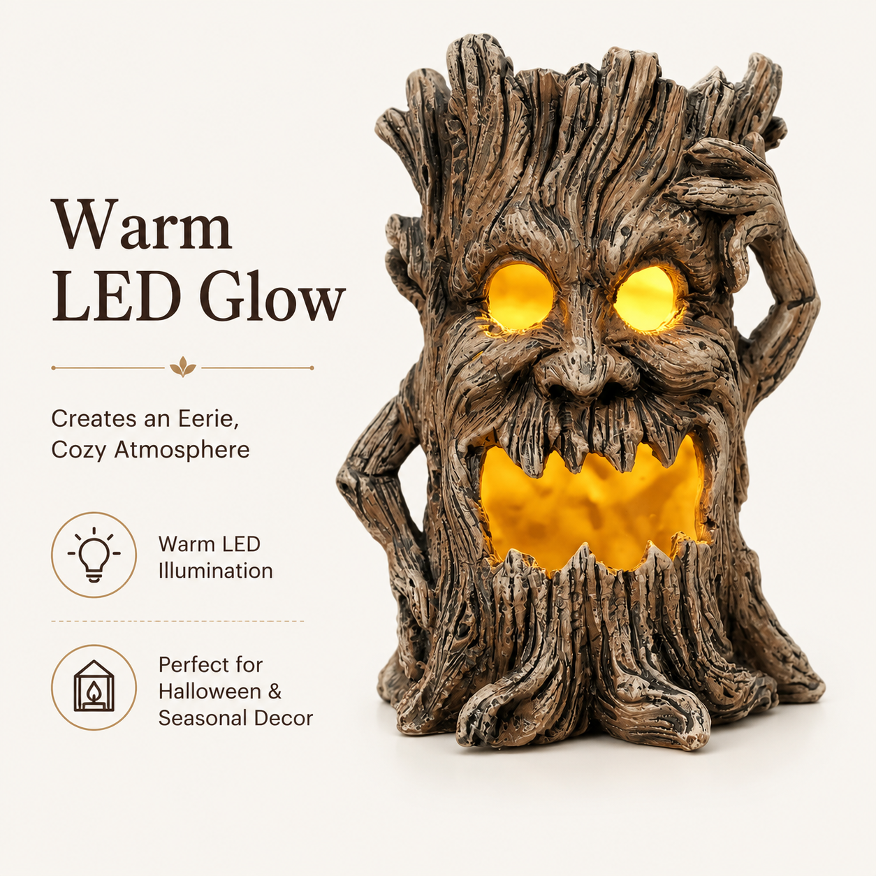 Spooky Tree Stump Halloween Decoration-HandPrint