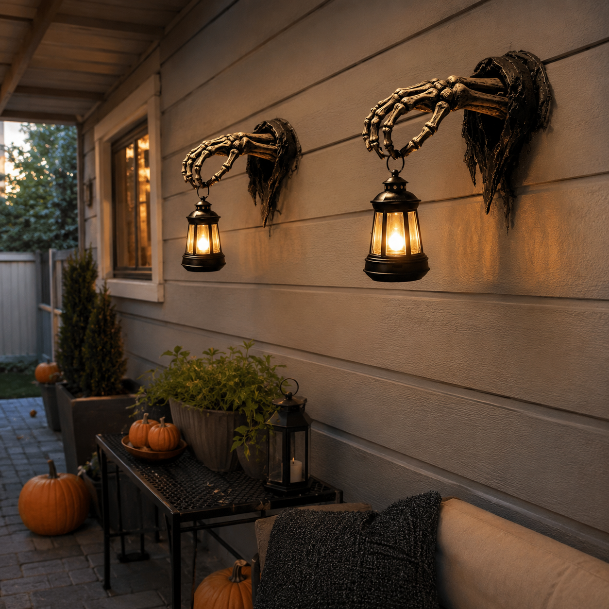 Skeleton Hand Halloween Lantern Wall Decor-HandPrint