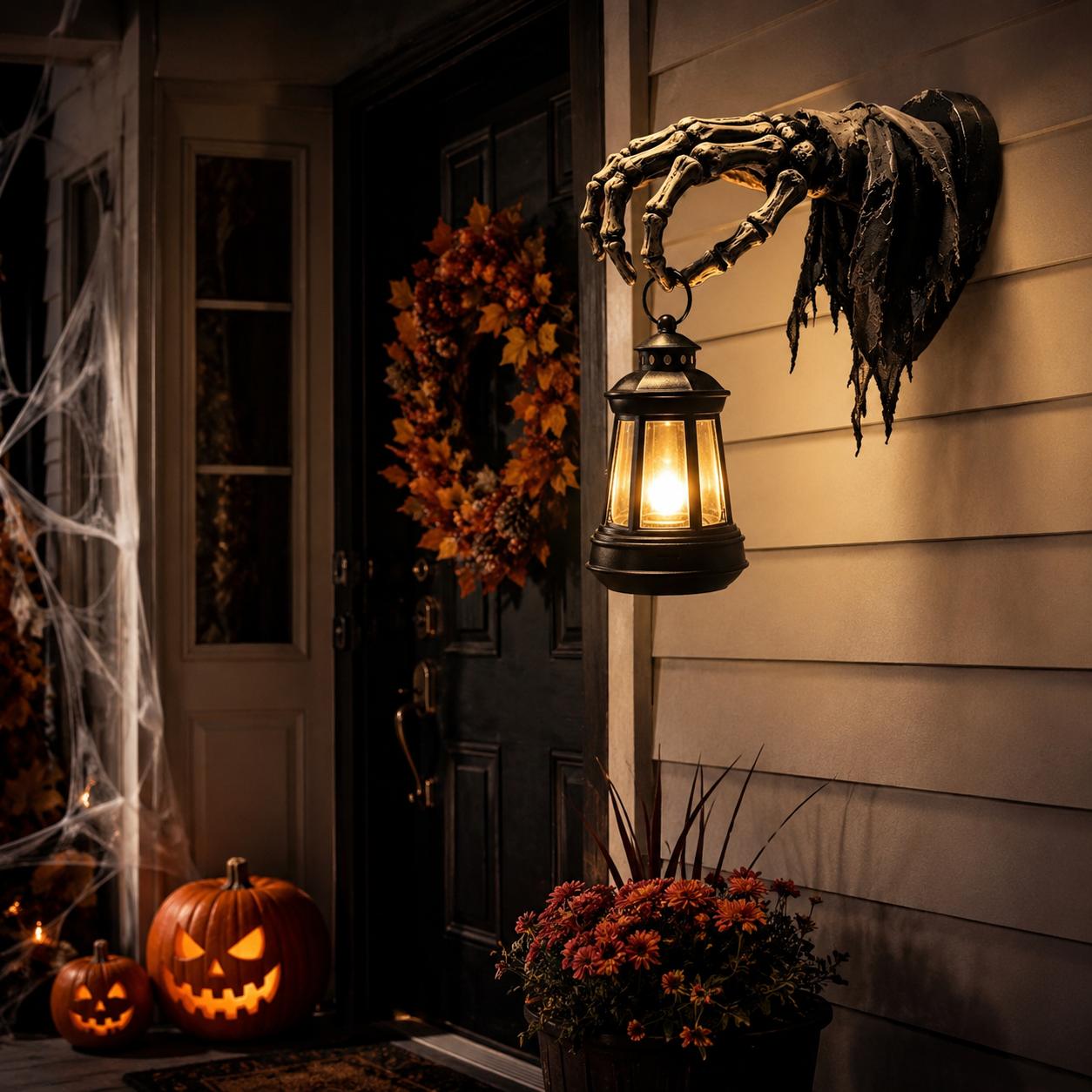 Skeleton Hand Halloween Lantern Wall Decor-HandPrint