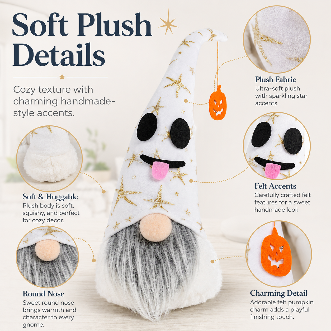Halloween Style Cute Light-Up Gnome Decor-HandPrint
