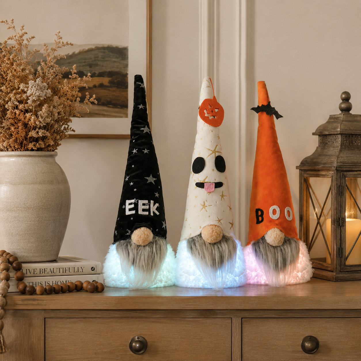 Halloween Style Cute Light-Up Gnome Decor-HandPrint