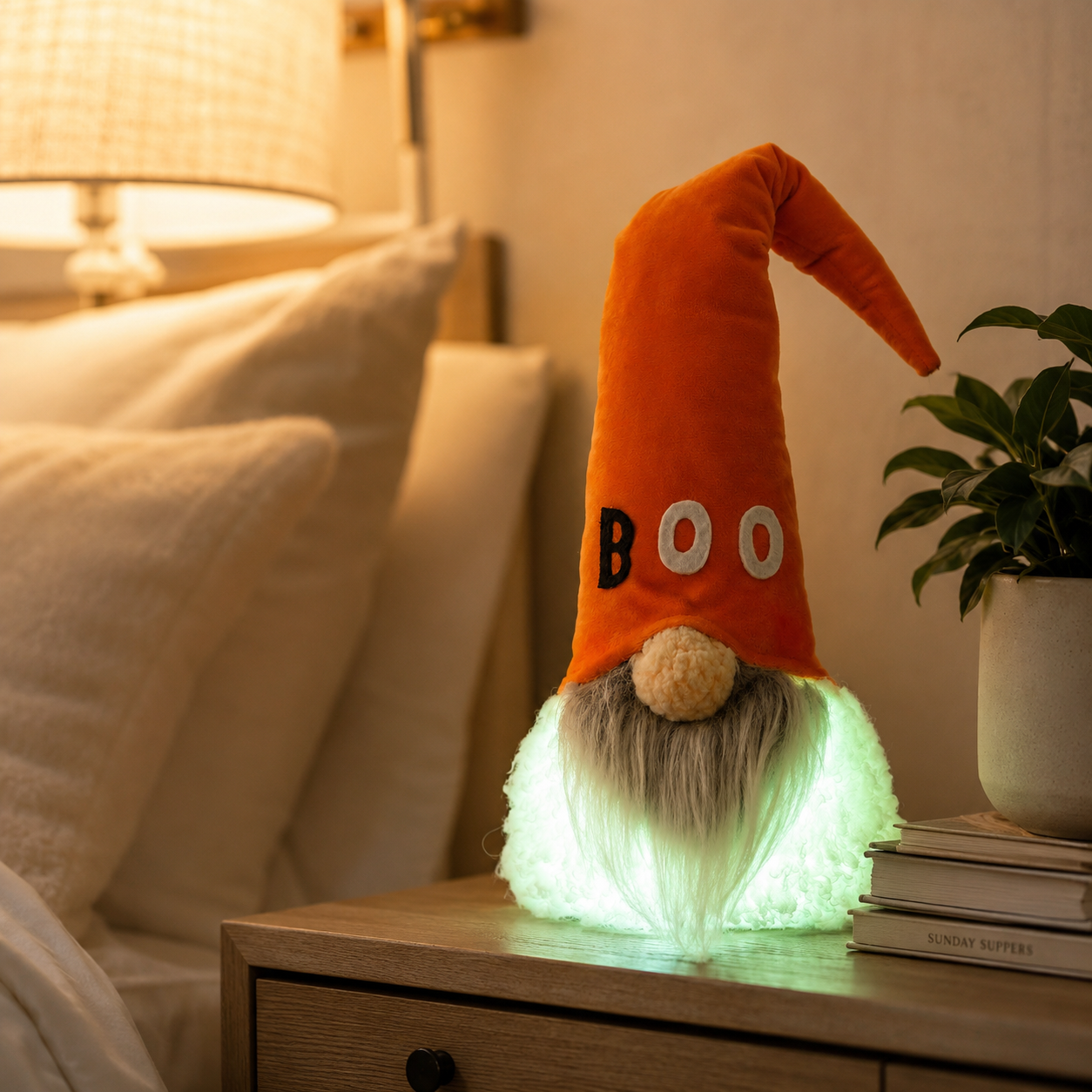 Halloween Style Cute Light-Up Gnome Decor-HandPrint