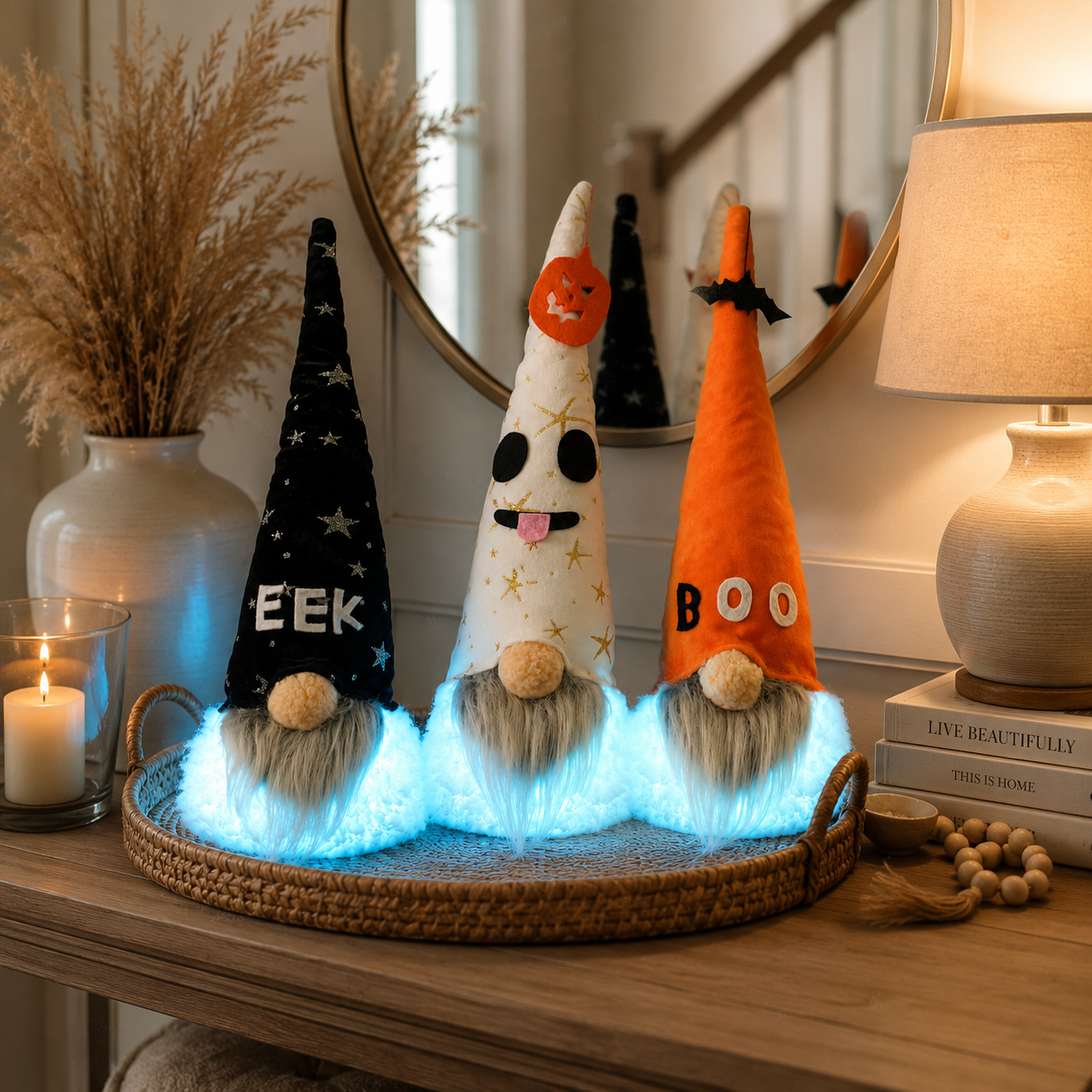 Halloween Style Cute Light-Up Gnome Decor-HandPrint
