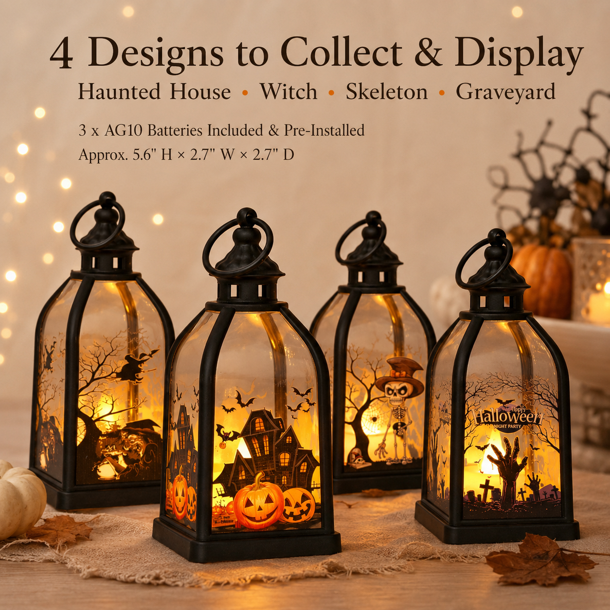 Lighted Halloween Story Lantern-HandPrint
