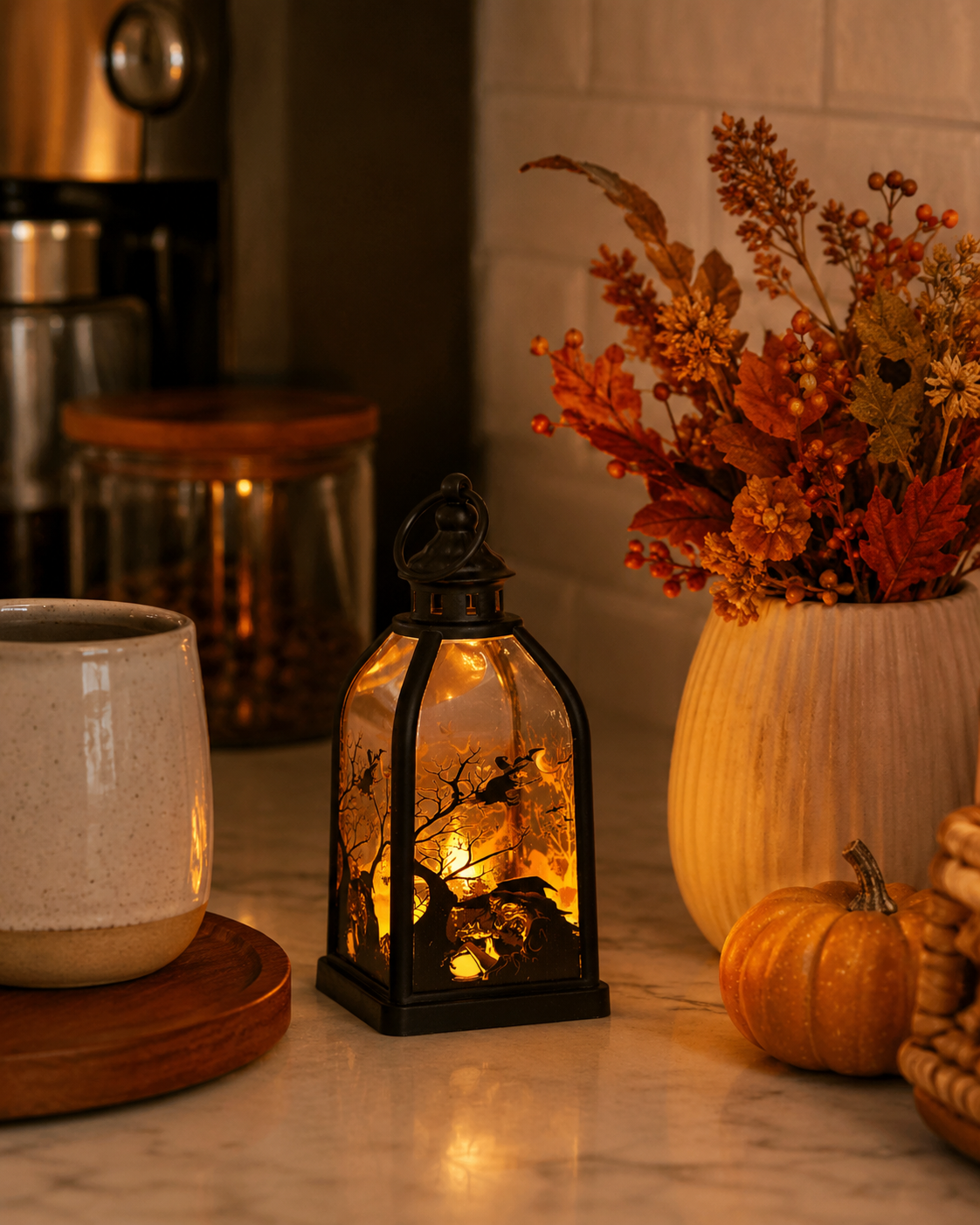 Lighted Halloween Story Lantern-HandPrint