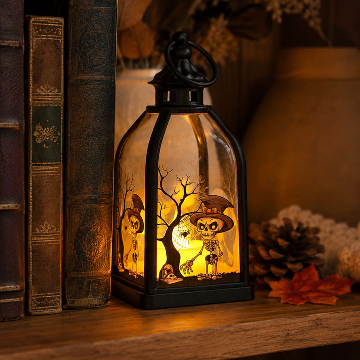 Lighted Halloween Story Lantern-HandPrint