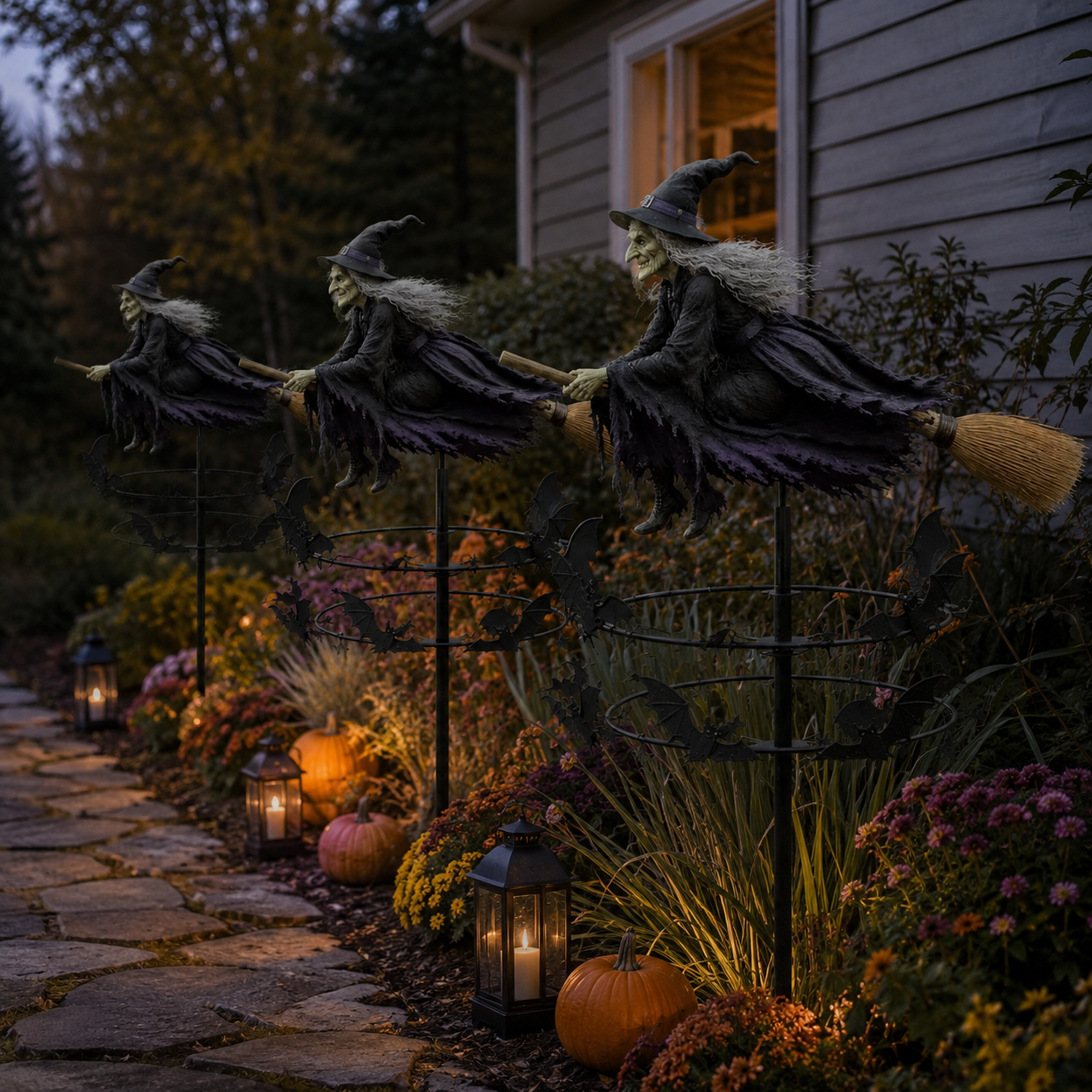 Halloween Witch Garden Stake Decor-HandPrint