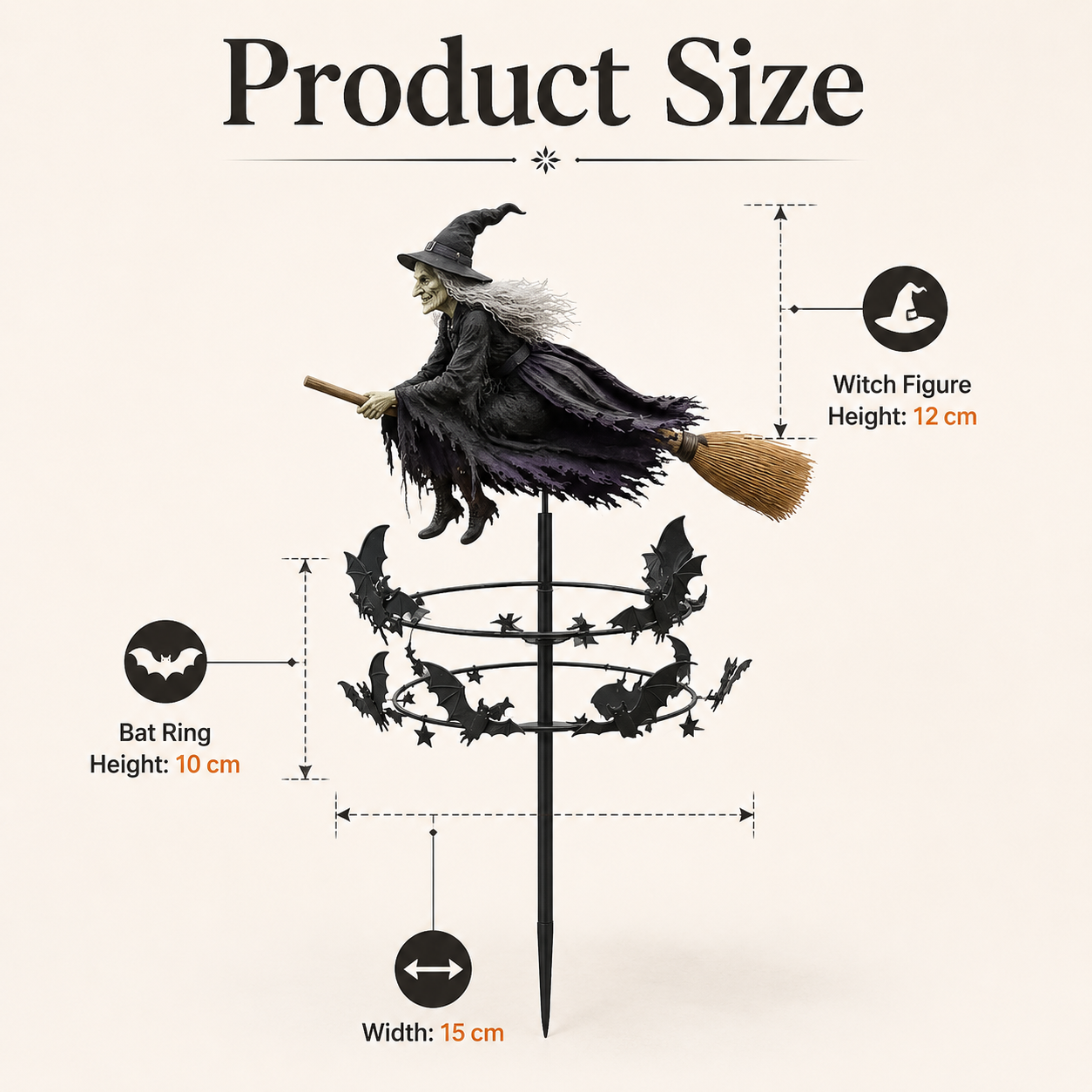 Halloween Witch Garden Stake Decor-HandPrint