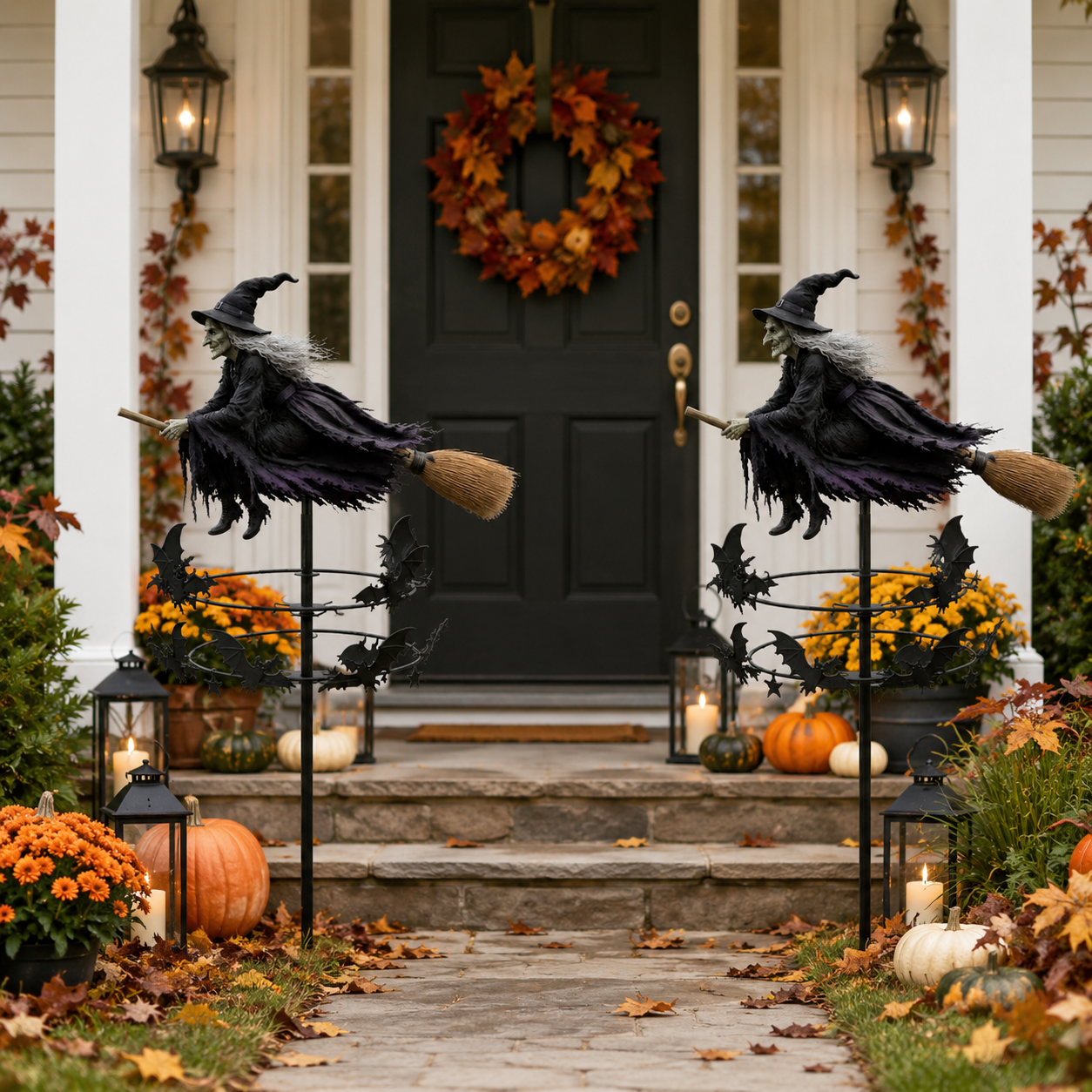 Halloween Witch Garden Stake Decor-HandPrint