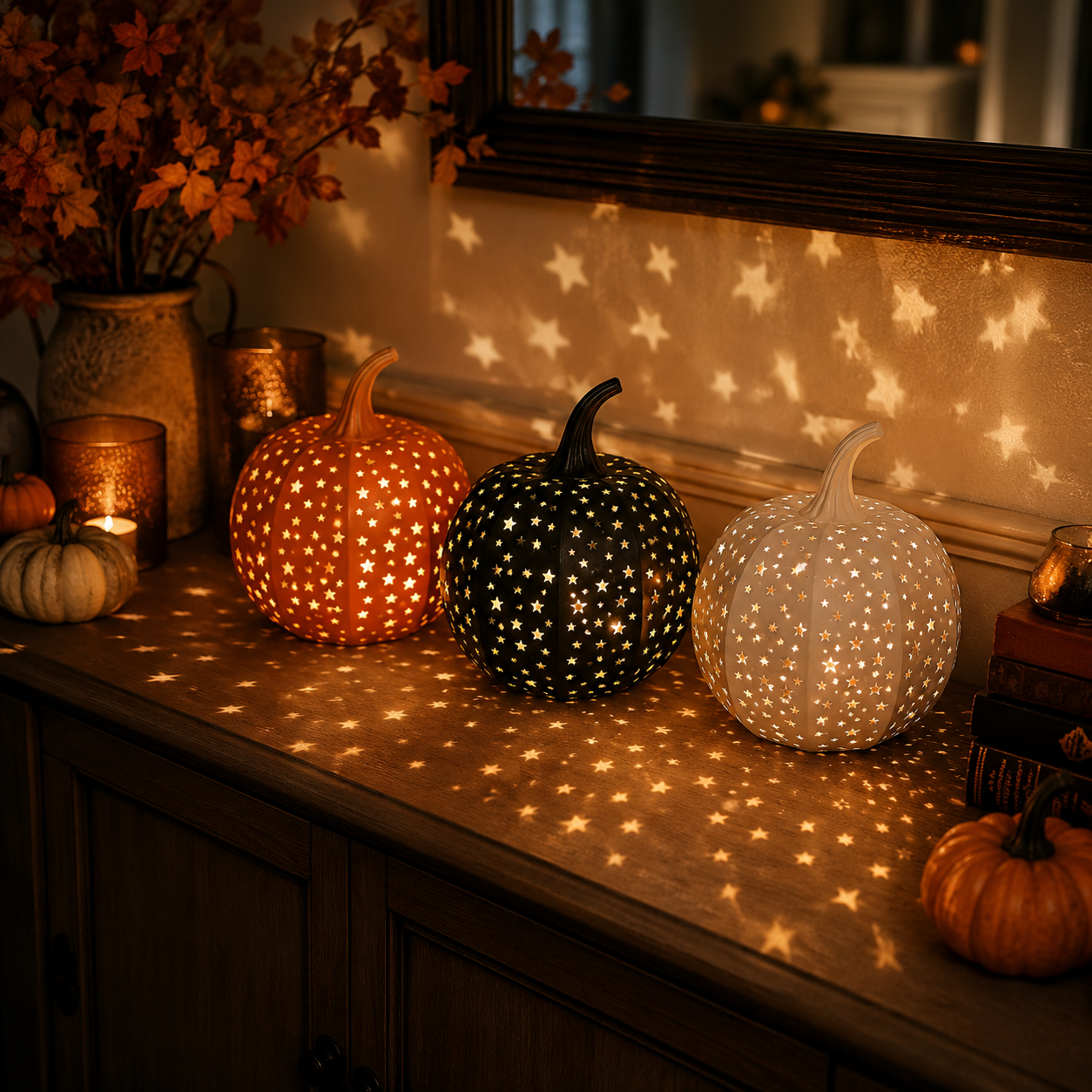 Halloween Star Pumpkin Lantern-HandPrint