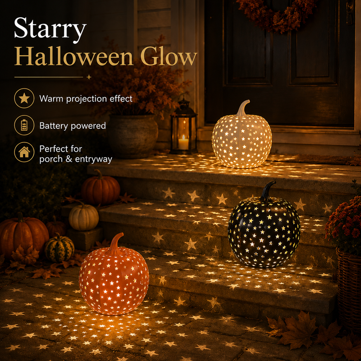 Halloween Star Pumpkin Lantern-HandPrint
