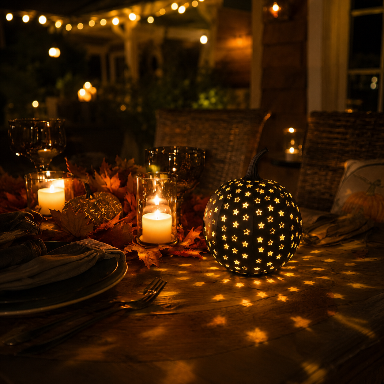 Halloween Star Pumpkin Lantern-HandPrint