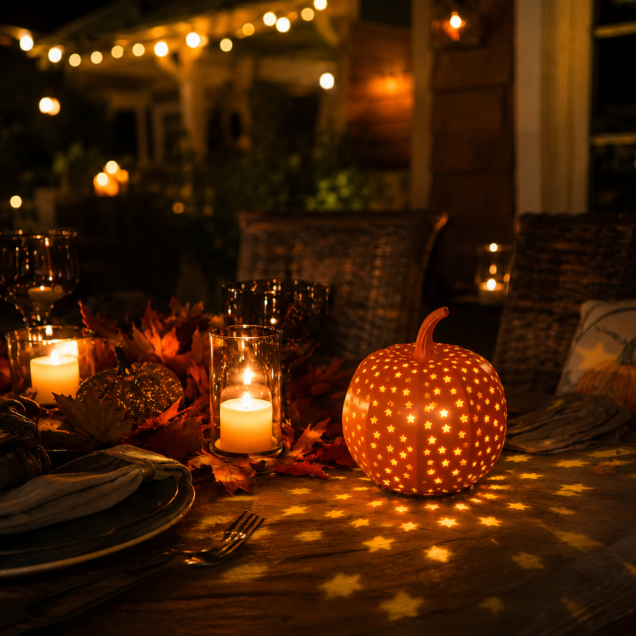 Halloween Star Pumpkin Lantern-HandPrint