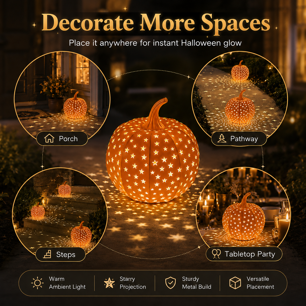 Halloween Star Pumpkin Lantern-HandPrint
