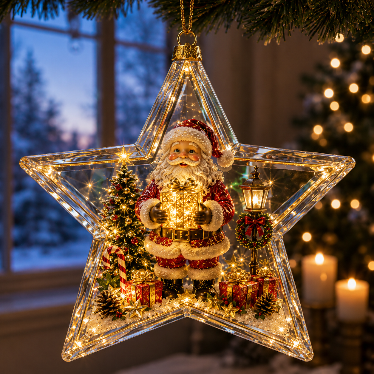 🔥Limited time 70% OFF -✨🎄 Glowing Christmas Story Ornament-HandPrint