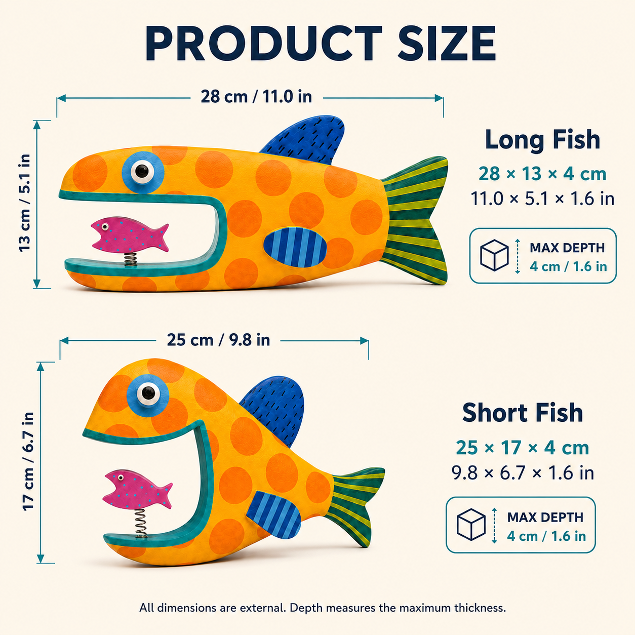Whimsical Spring-Mouth Fish Wall Decor-HandPrint
