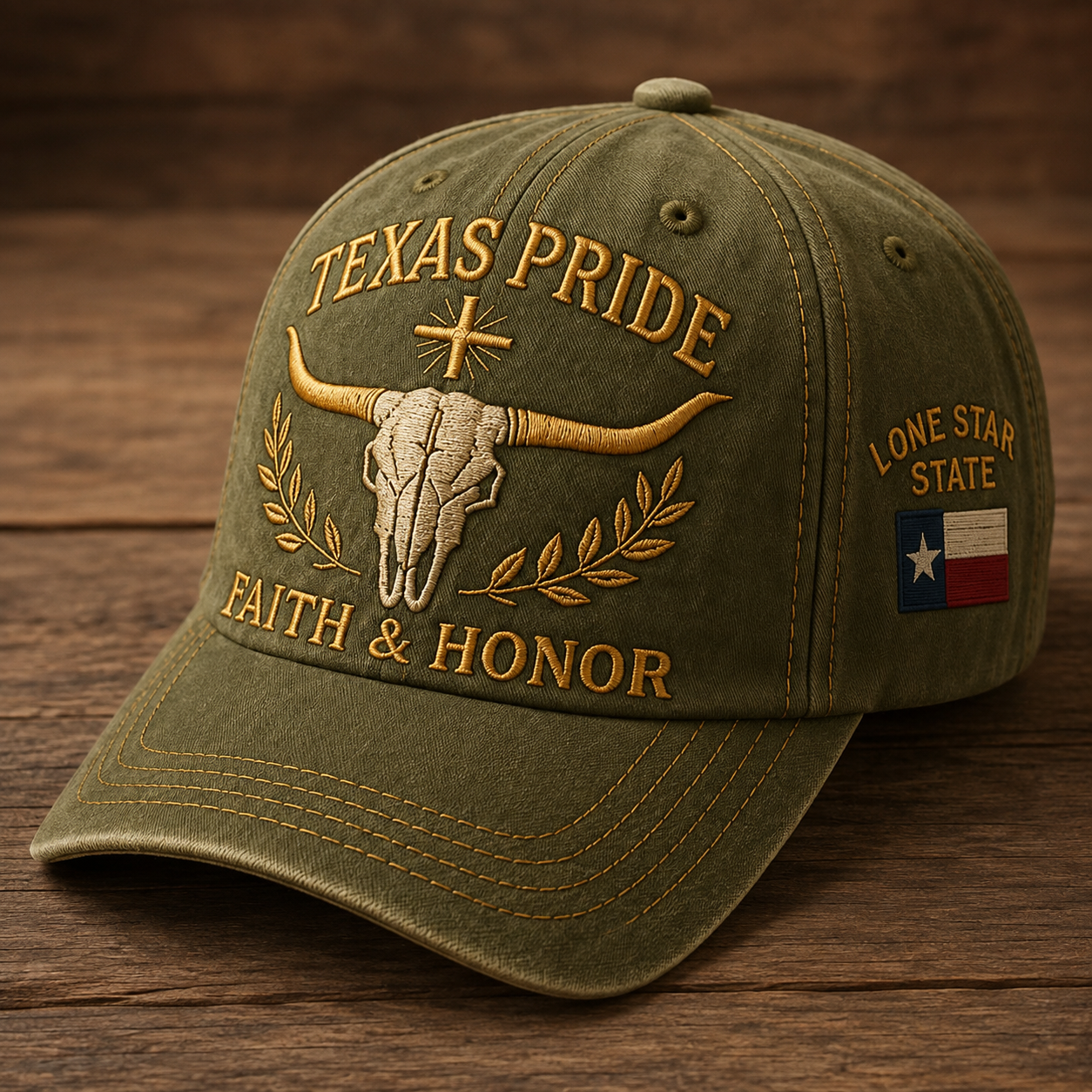 🔥LAST DAY 49% OFF -🤠Texas Pride Vintage Embroidered Cap-HandPrint