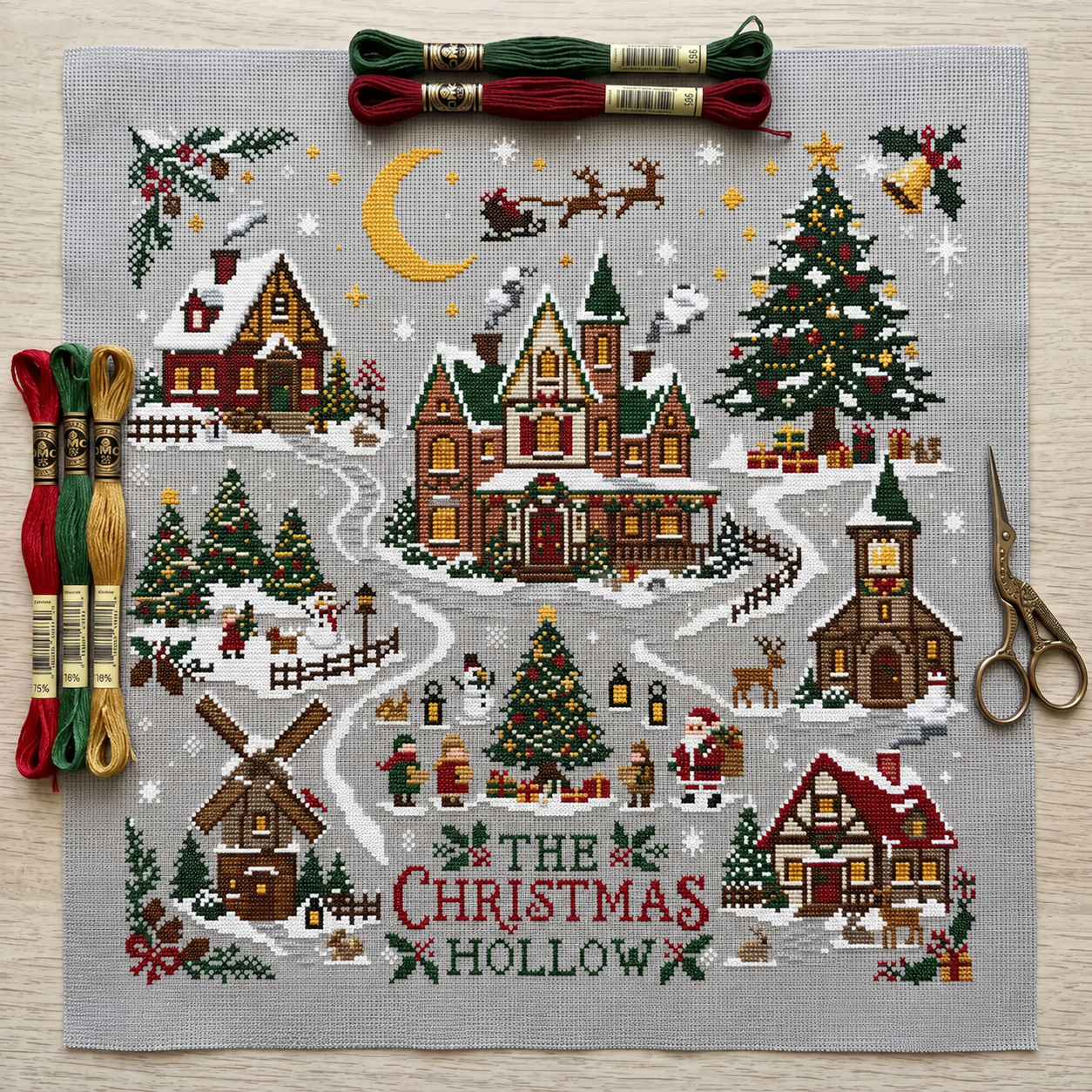 Nativity Cross Stitch Kit-HandPrint