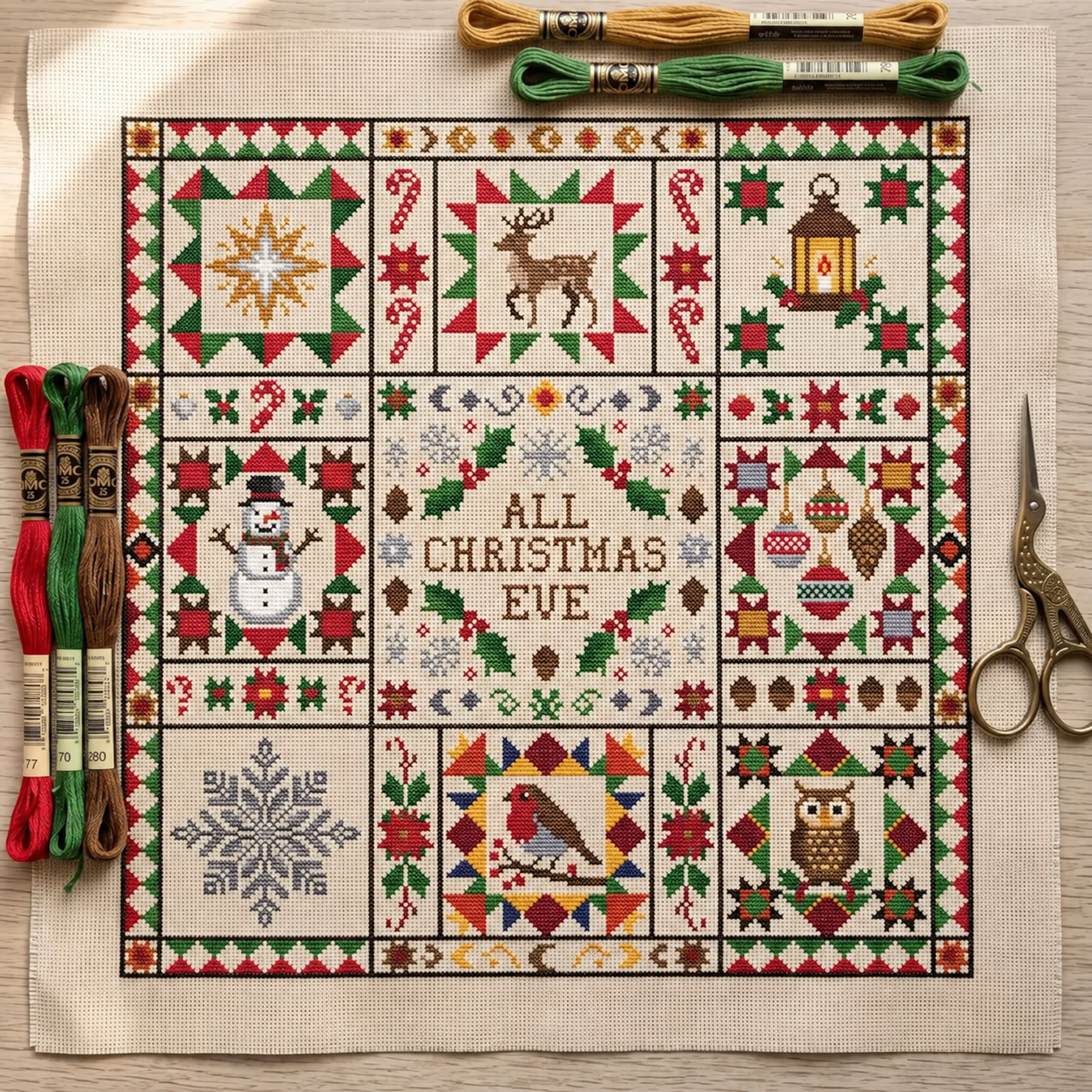 Nativity Cross Stitch Kit-HandPrint