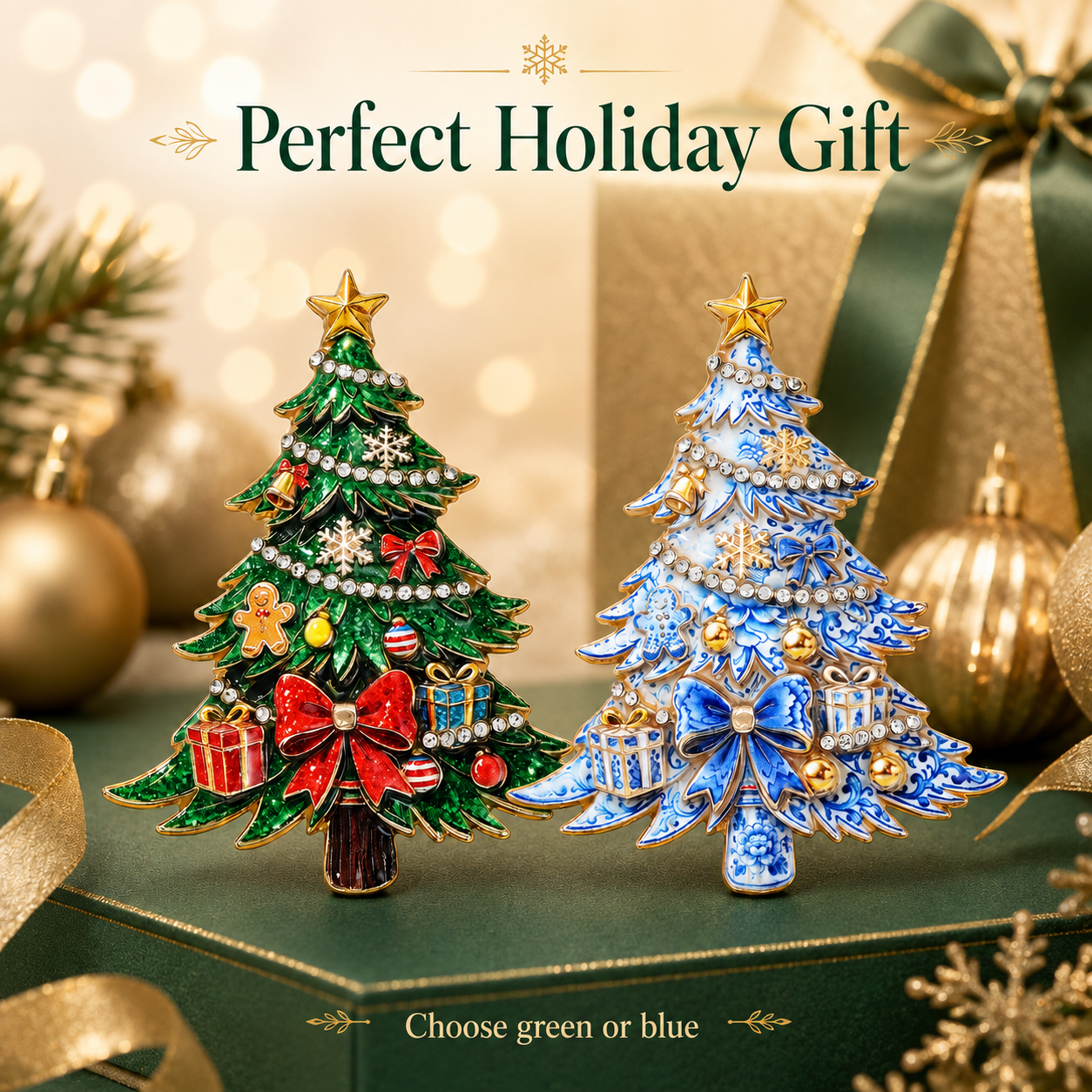 2026 Limited Edition-Yuletide Evergreen Artisan brooch-HandPrint