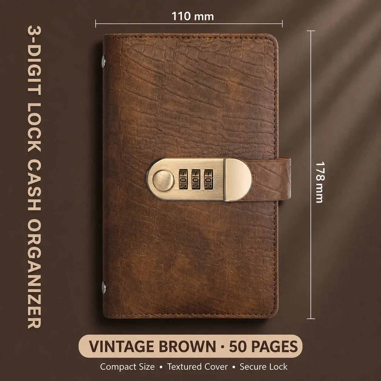 Locking Banknote Collection Booklet | Holds 100 Bills-HandPrint