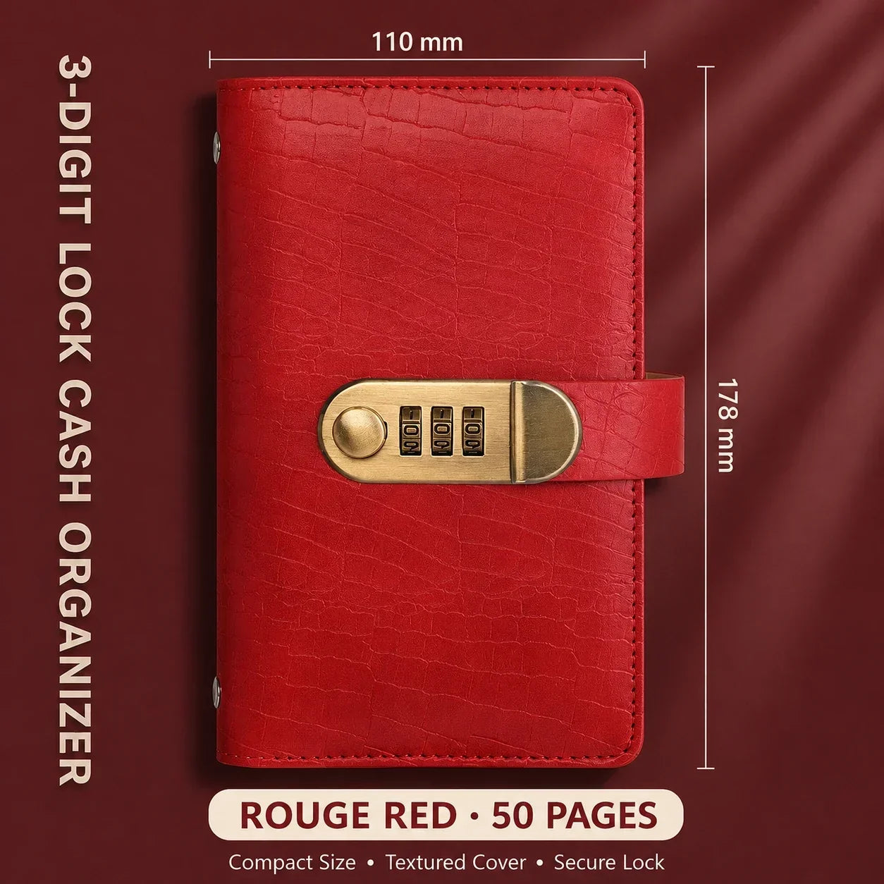 Locking Banknote Collection Booklet | Holds 100 Bills-HandPrint