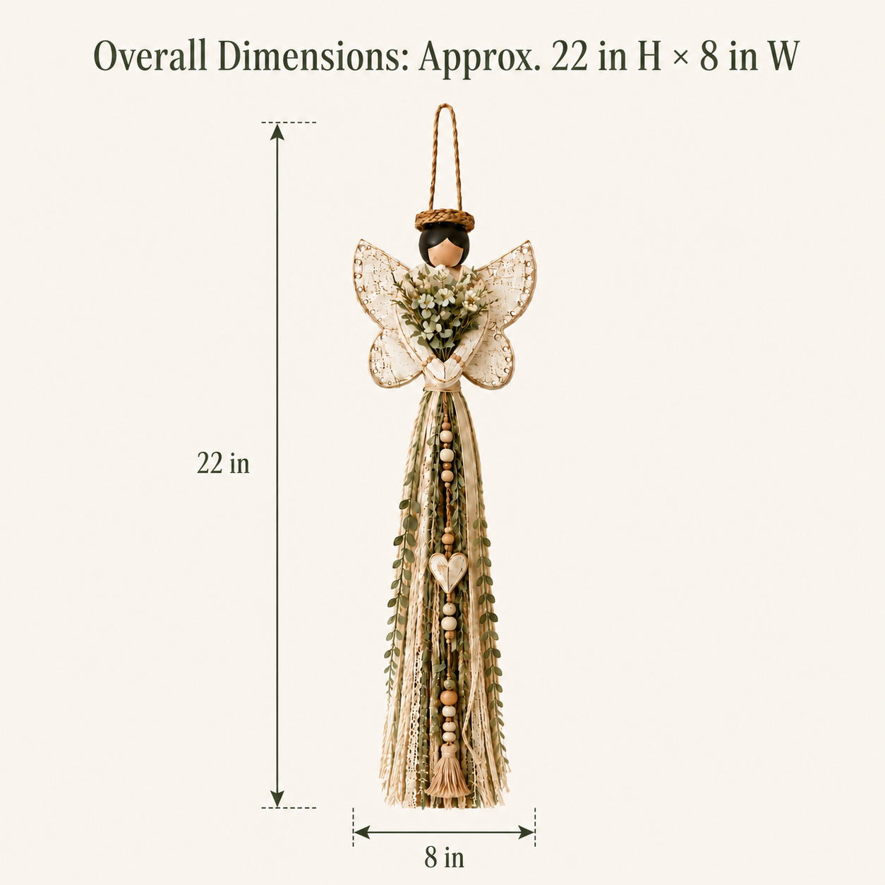 Grace In Bloom Angel Wall Hanging-HandPrint