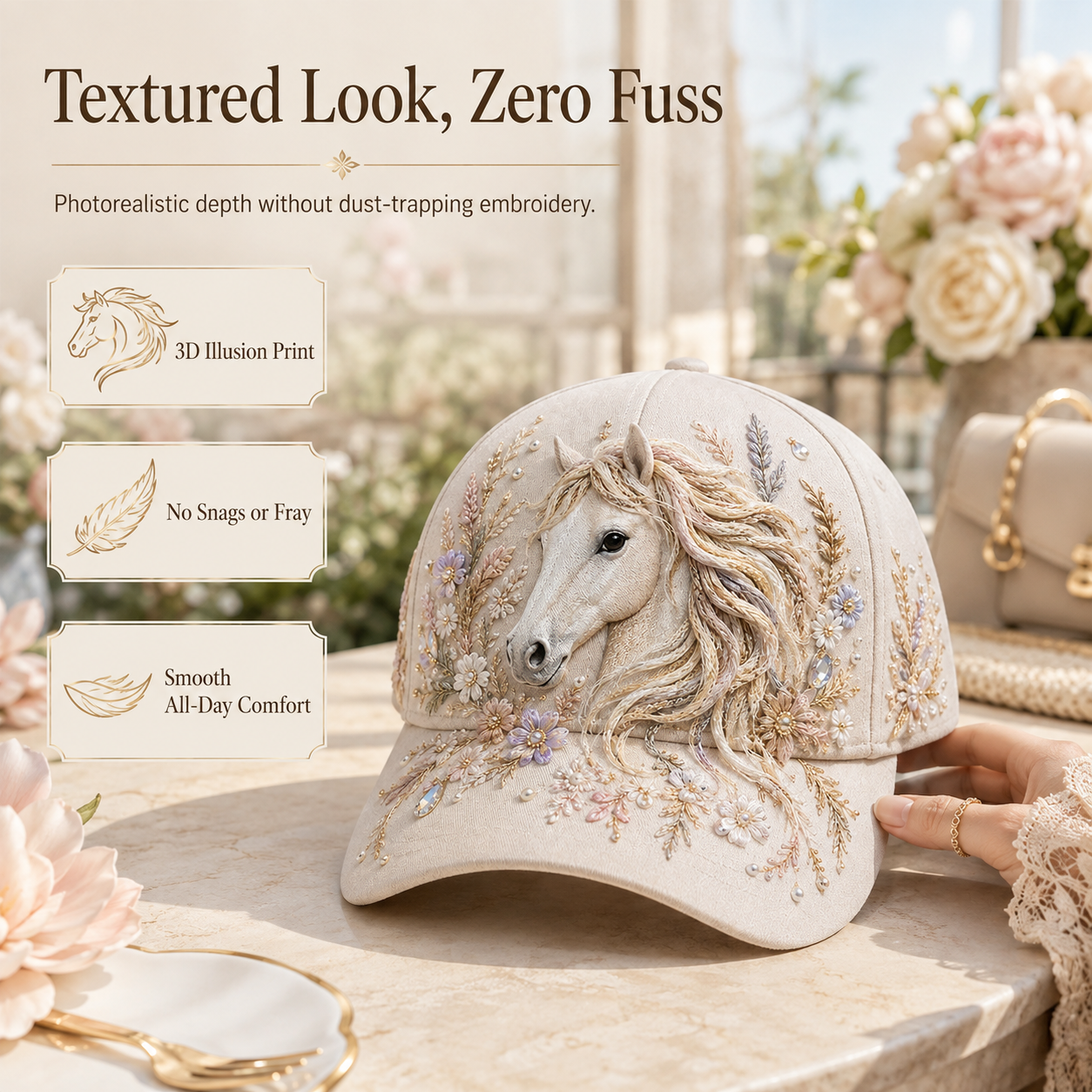 🔥 Last Day 50% OFF 🔥WildMuse™ Floral Animal Embroidered Cap-HandPrint