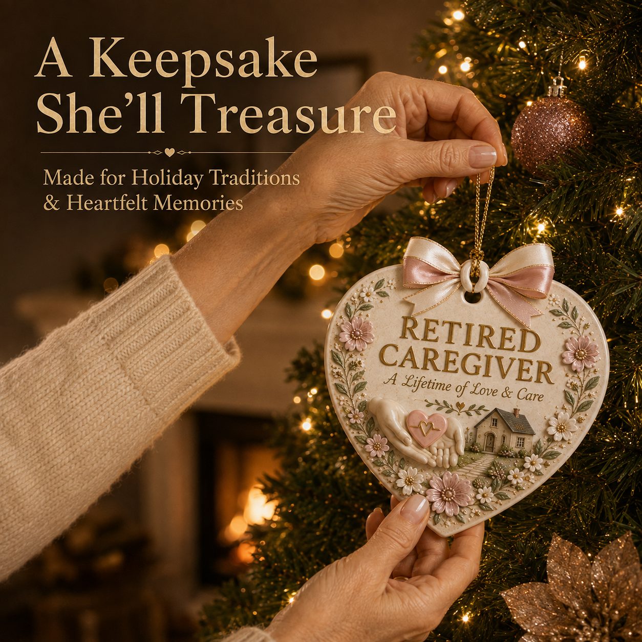 🎄 Retired Profession x Christmas Ornament-HandPrint
