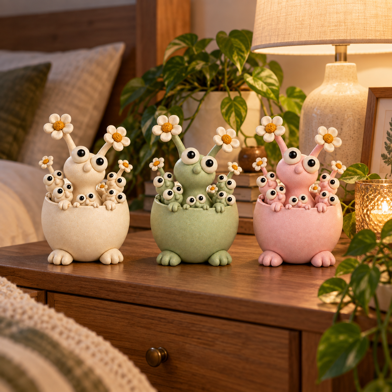 Little Garden Monster Ceramic Planter-HandPrint