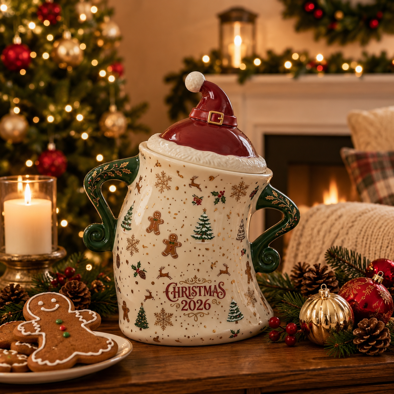 "Christmas 2026" Storage Jar-HandPrint