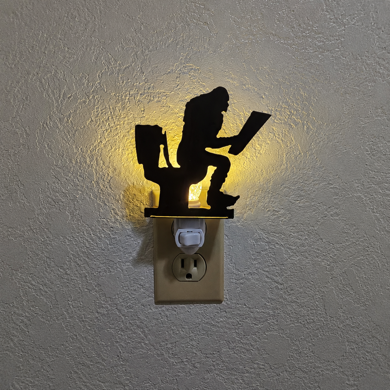 Bigfoot on Toilet Night Light-HandPrint