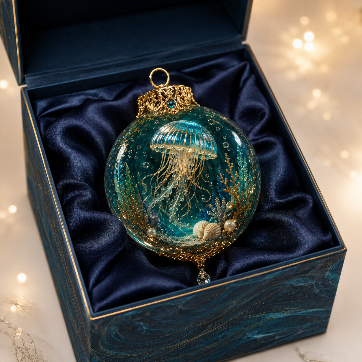 🔥Last 35pcs-✨Ocean Wonders Christmas Ornament Collection-HandPrint