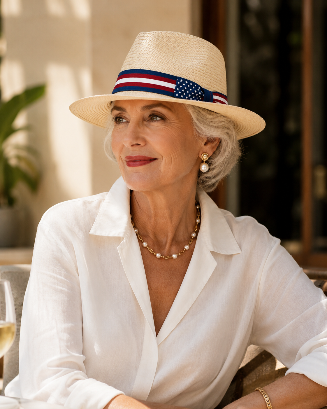 The Stars & Stripes Panama Hat-HandPrint