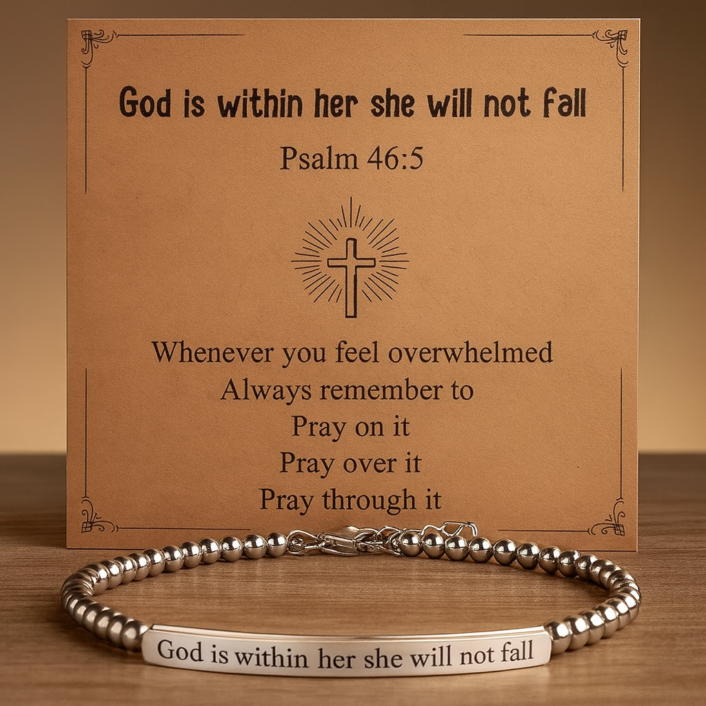 God Is Within Her Bracelet-HandPrint