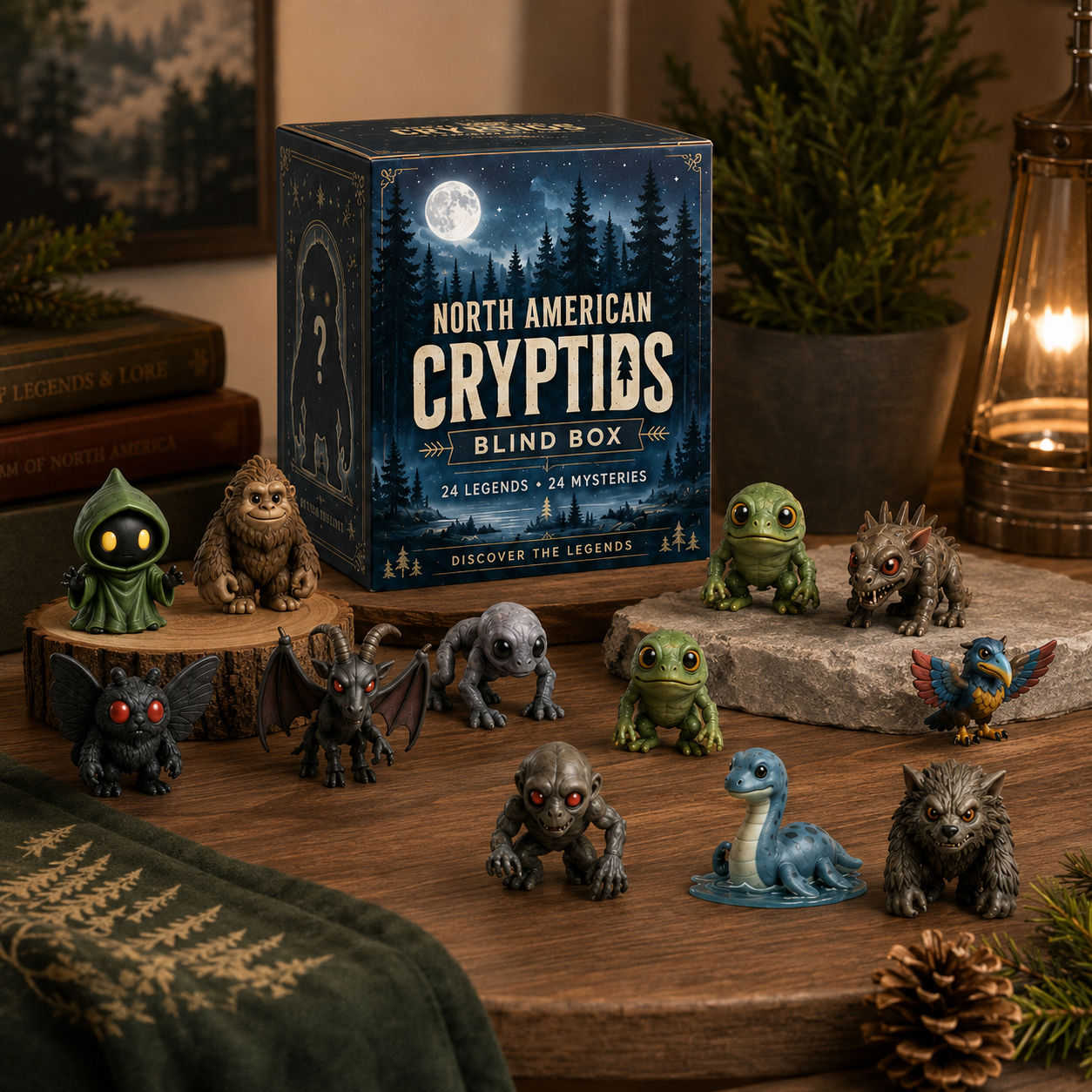 👁️North American Cryptids Blind Box – Complete 24-Piece Collection👹-HandPrint