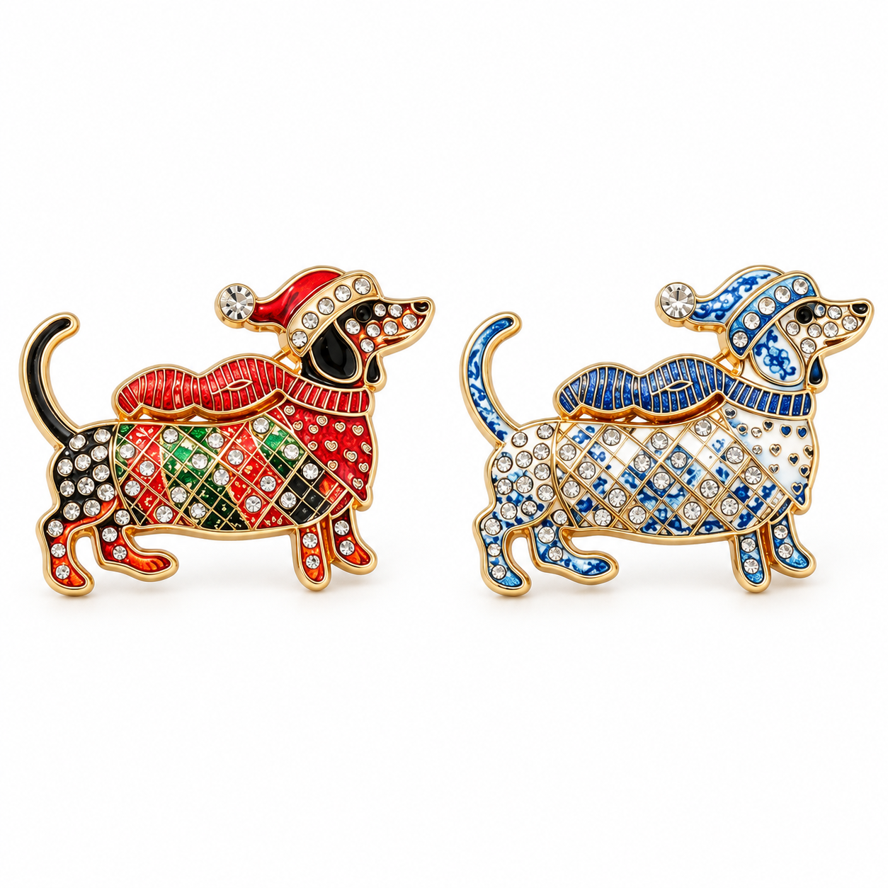 Limited Edition Dachshund Brooch-HandPrint
