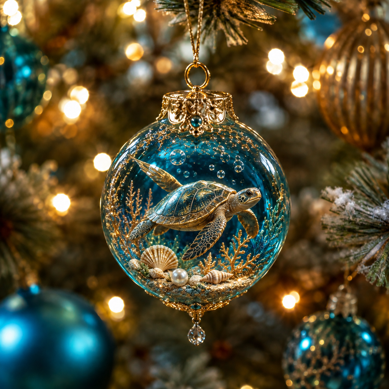 🔥Last 35pcs-✨Ocean Wonders Christmas Ornament Collection-HandPrint